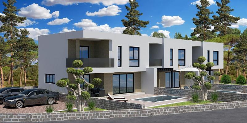 Moderna kuća u nizu s privatnim bazenom i vrtom