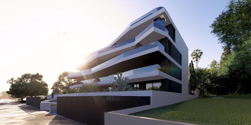 Two-bedroom apartment on ground floor in a modern apartment building 