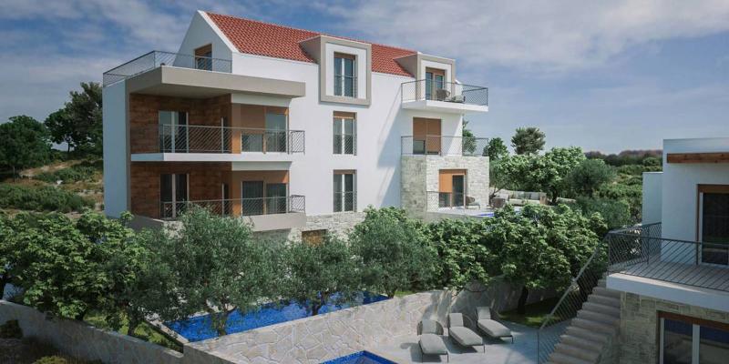 Luksuzni apartman s tri spavaće sobe, pogledom na more i privatnim bazenom 